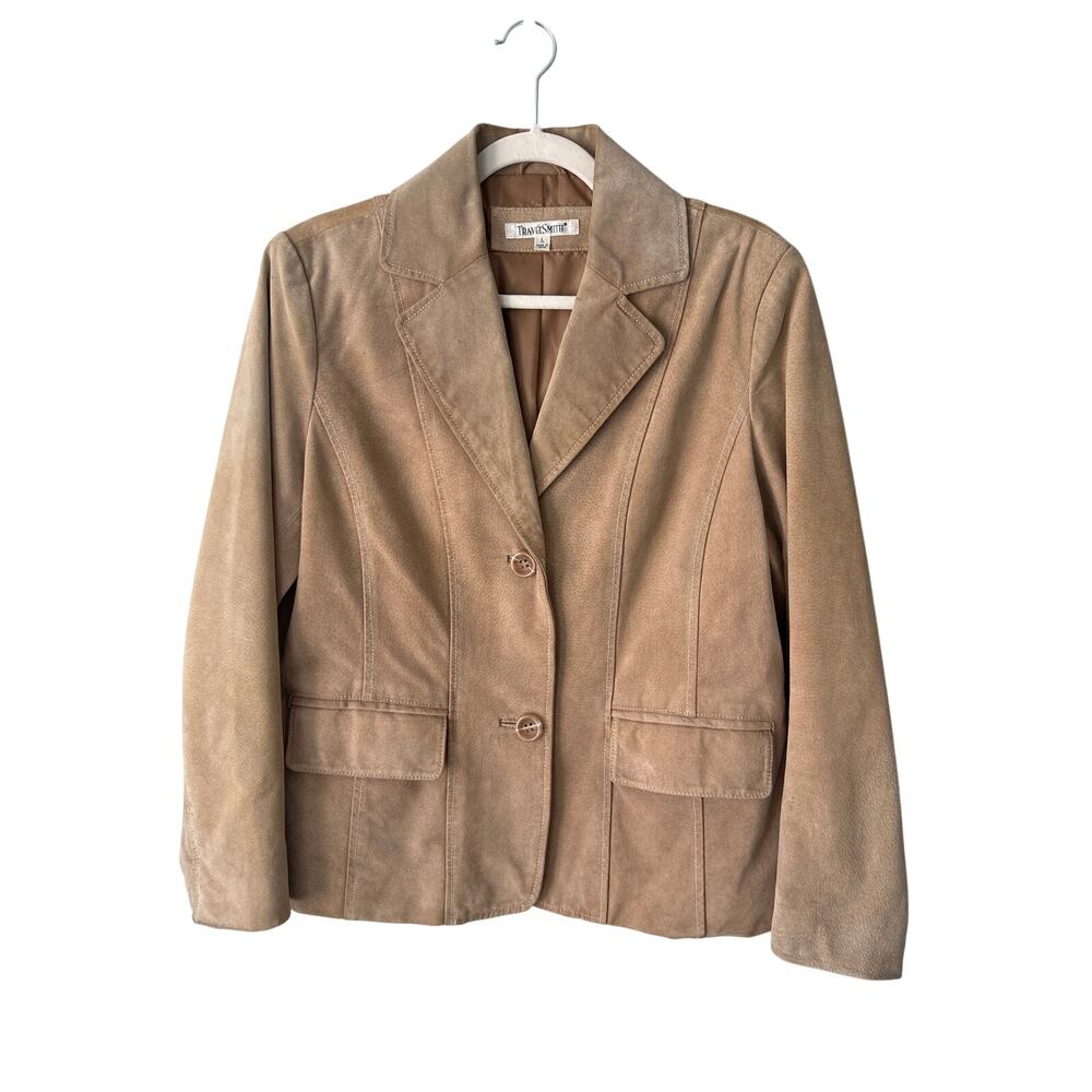 TravelSmith Tan Suede 100% Leather Jacket Large